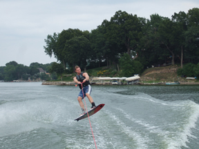 Craig skiing